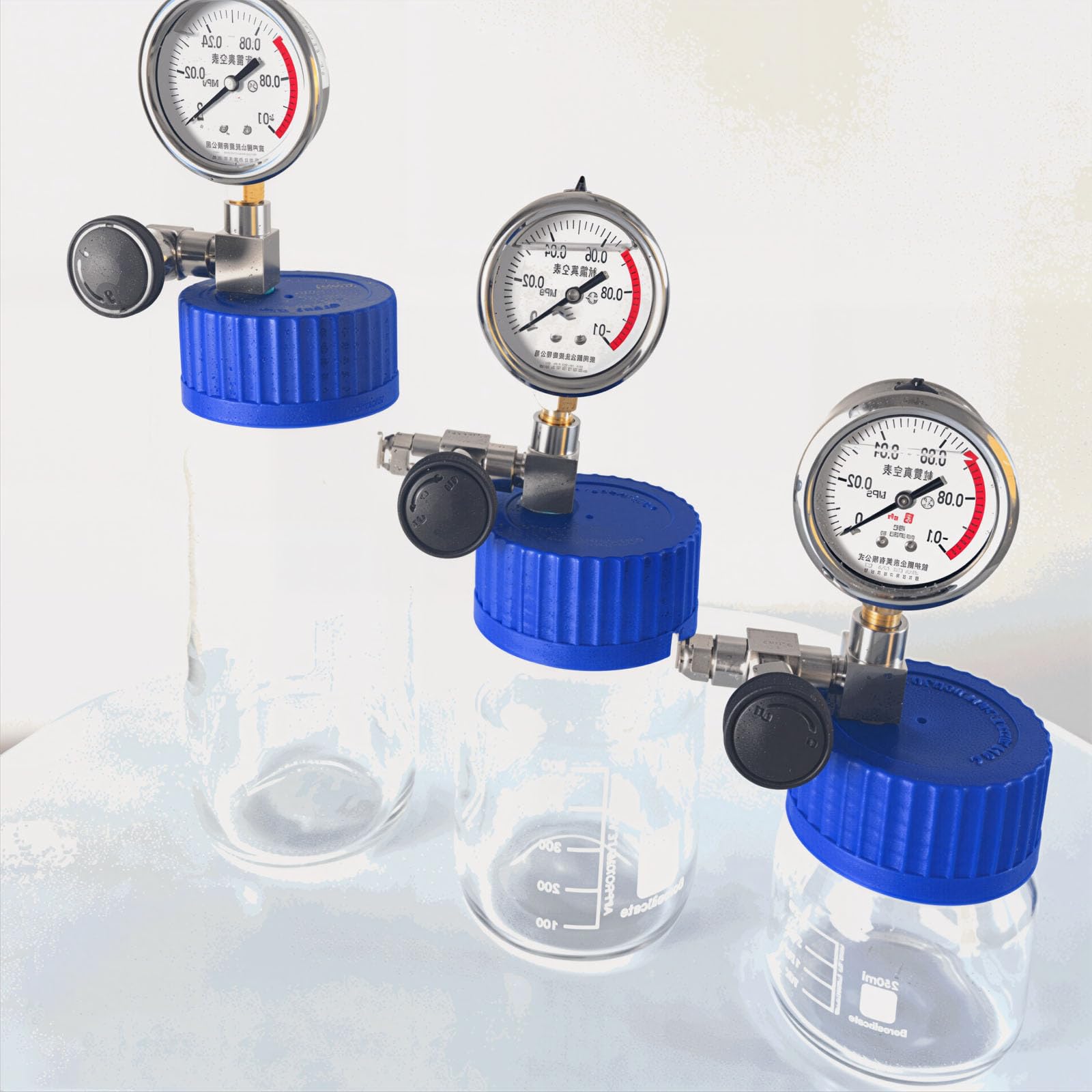 Cámara De Vacío De Vidrio para Laboratorio, Cámara De Desgasificación Al Vacío con Manómetro De Presión Negativa, Mini Secador Portátil, Tanques De 1000ml