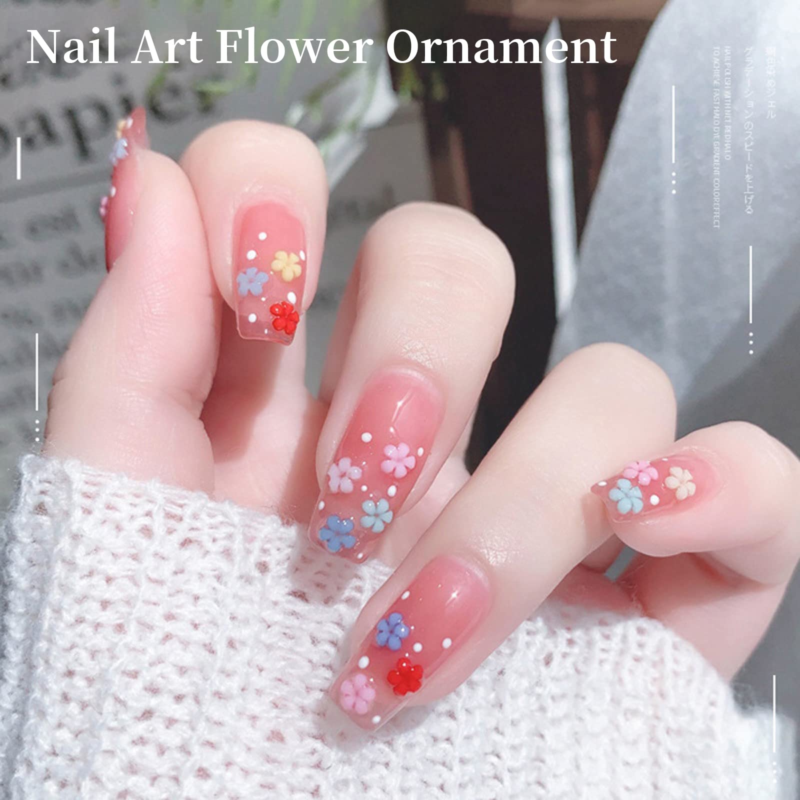 Amazon.co.jp: ネイルパーツ 花 3d ブリオン 半円パール セット お花 ネイルオンジュエリー[28]お花型揺れるパールネイルパーツ♪