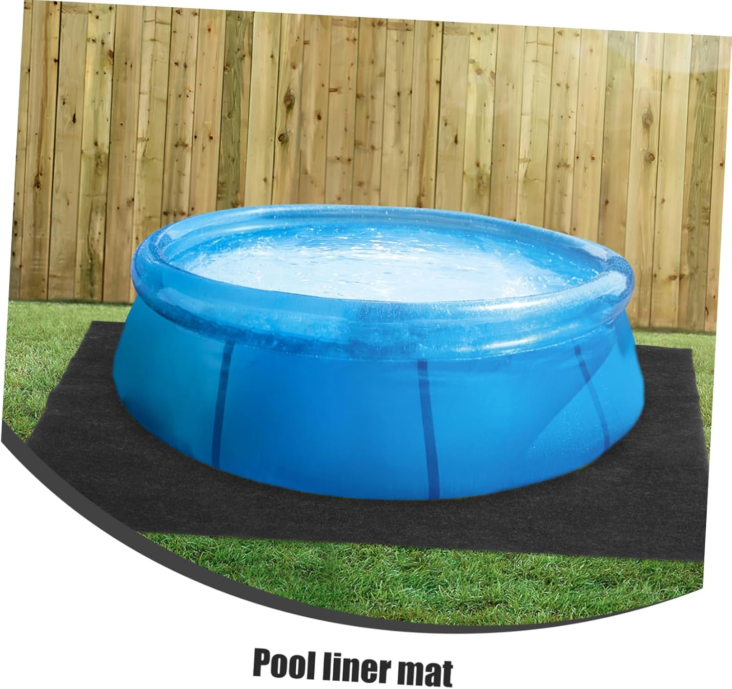 Hot Tub Base Mat Inflatable Spa Liner Outdoor Padded Mat Square Spa Pad Sturdy Pool Cushion 198x198cm Black