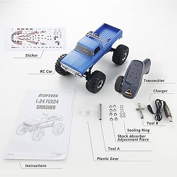 FMS 1/24 RC Crawler Smasher FCX24 Monster Truck V2 RTR 4WD 2.4GHz