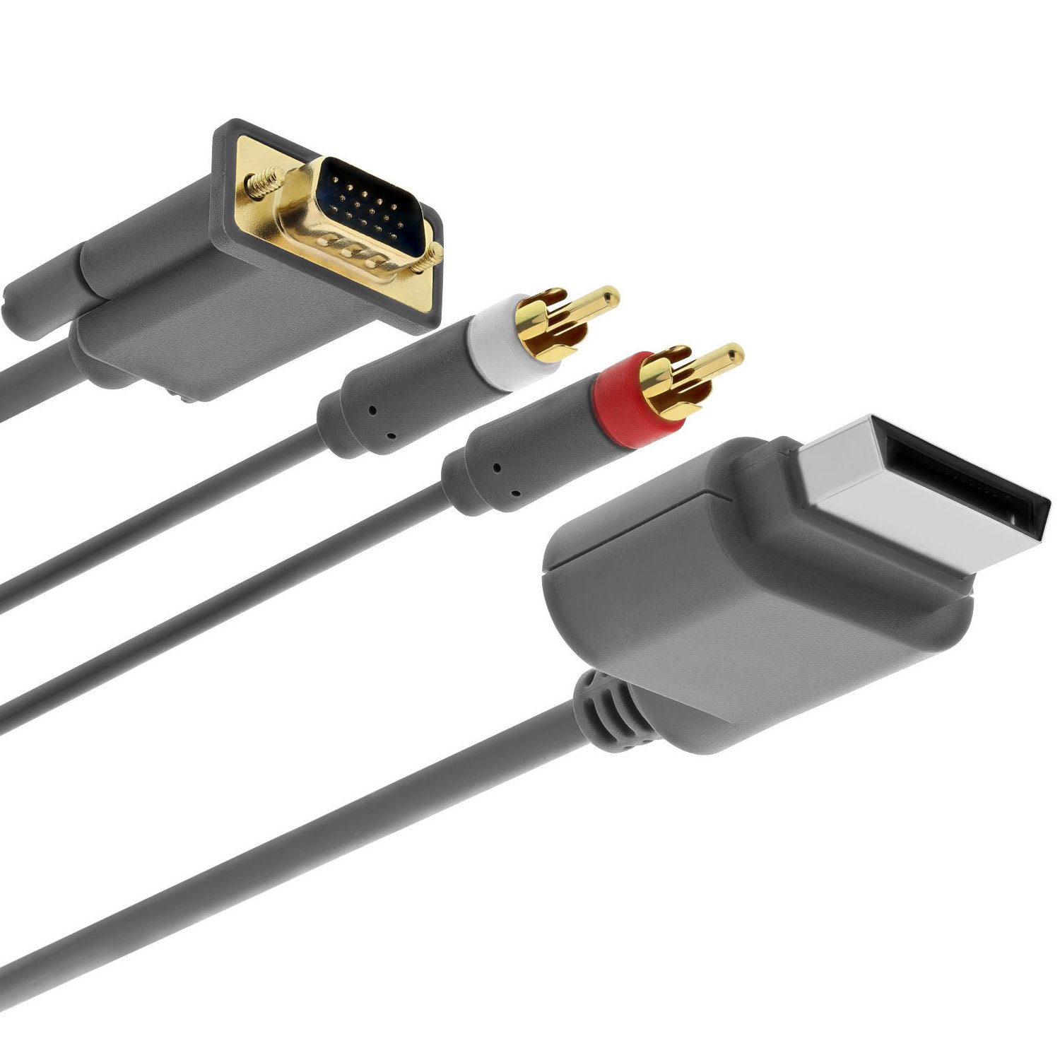 6FT HD HDTV AV VGA Video Optical RCA Audio Cable Cord Wire for Microsoft Xbox 360