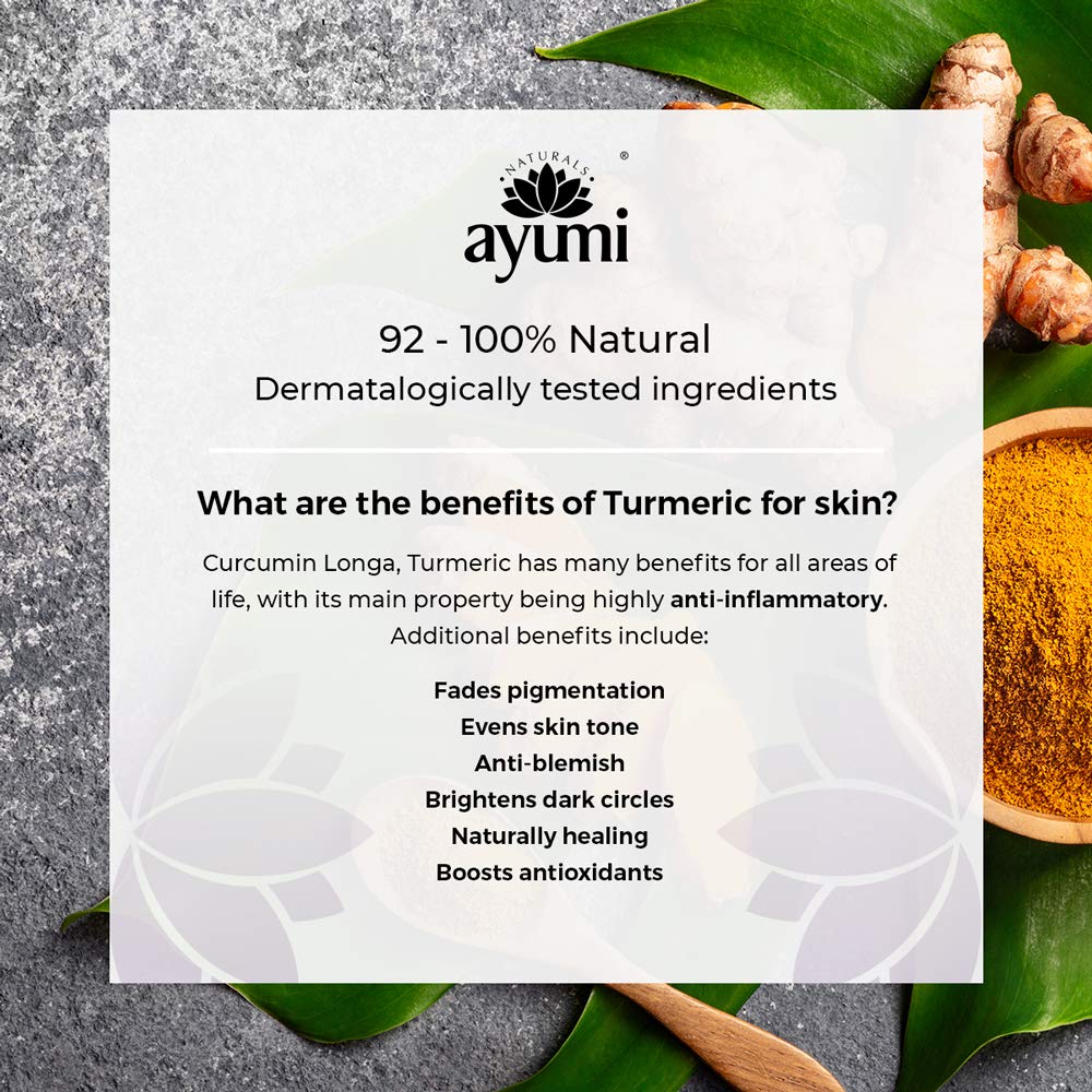 Buy Ayumi Turmeric & Bergamot Face Scrub, Deeply Cleanses Pores & Buffs