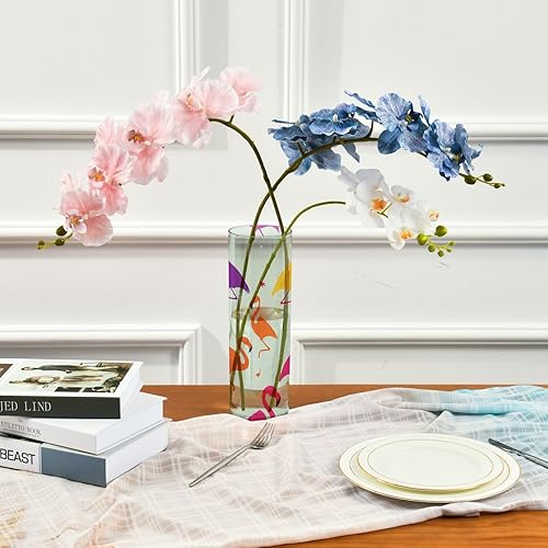 Miniatura 3 de Green Cartoon Flamingo Silhouette Plastic Flower Vases 11.8 x 3.9 Inch decorative Small Vases for Flowers Decorative Indoor Bedroom Dining Room