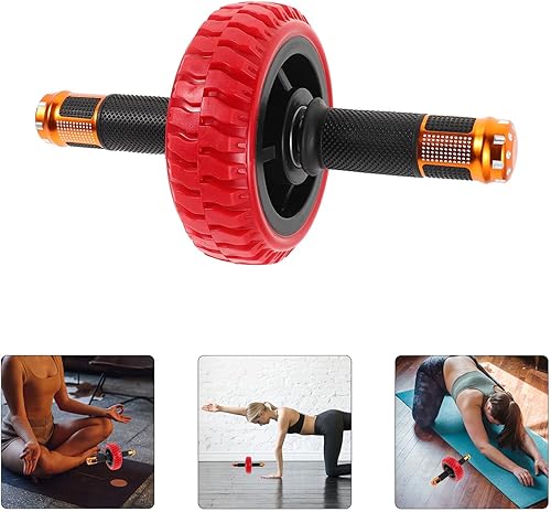 Miniatura 9 de Rueda de rodillo de abdominales portátil con mecanismo de resorte de resistencia mejorada para entrenamiento muscular central y abdominal, asas