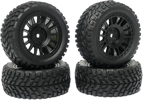 4 neumáticos de goma de 2.953 in con insertos de espuma y llantas de plástico de 0.472 in hexagonales para 1/10 en carretera RC Drift Touring Car