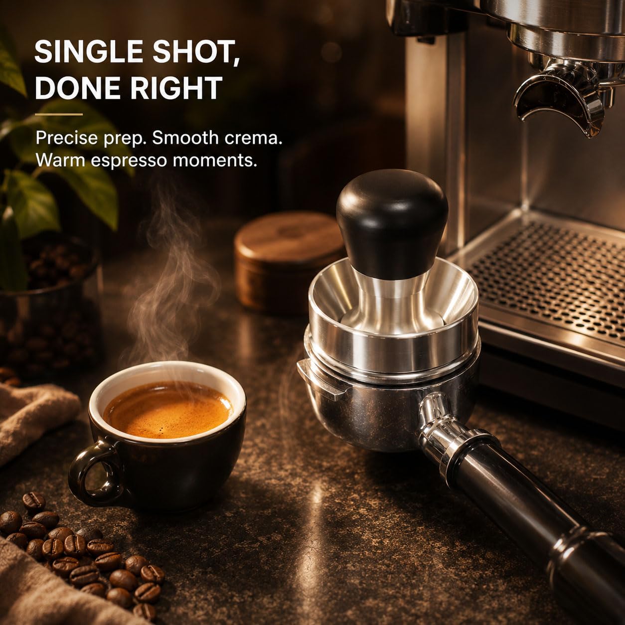 YOLOYO - Embudo dosificador de 41 mm, embudo dosificador de espresso fabricado con precisión, embudo portafiltro de acero inoxidable especialmente compatible con cesta de 1 taza de 7 g, cesta