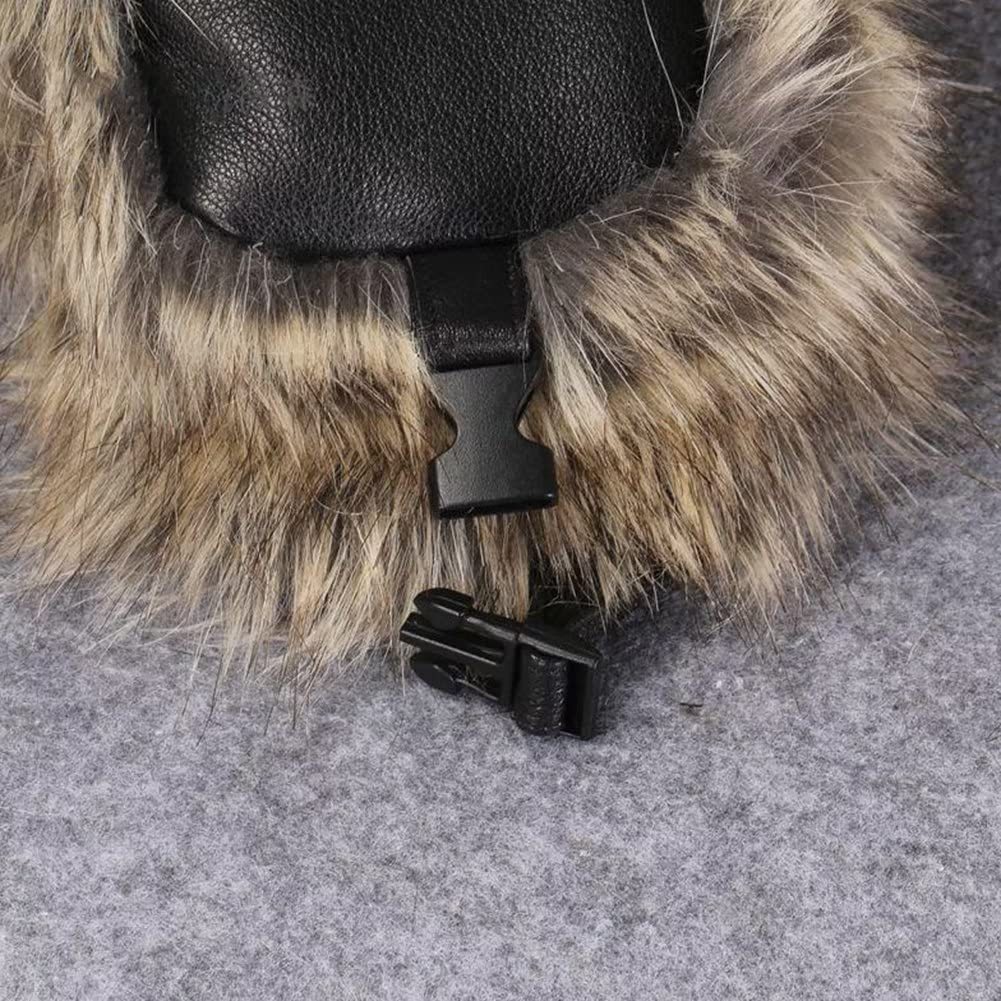 Donne Uomo Inverno Cappello Caldo Pelliccia Sintetica Antivento Cappelli da Sci con Paraorecchie Termico Cappello Russo per Lo Sci all'aperto Berretto in Pelle Aviatore