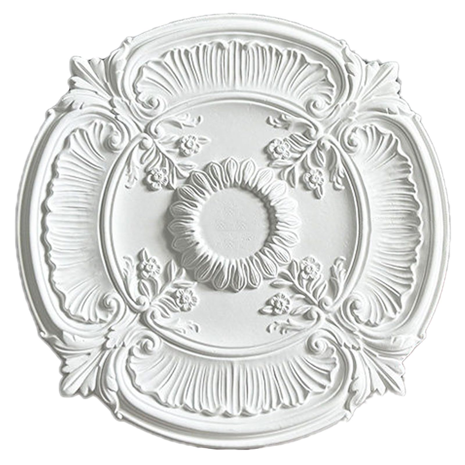 Foelanne White X Decorative White Pu Chandelier Ceiling Medallion 27-66Cm(,33Cm)
