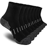 Men's Ankle Athletic Socks Quarter Cushion Moisture Wicking Running Sports Work Socks(8 Pairs)