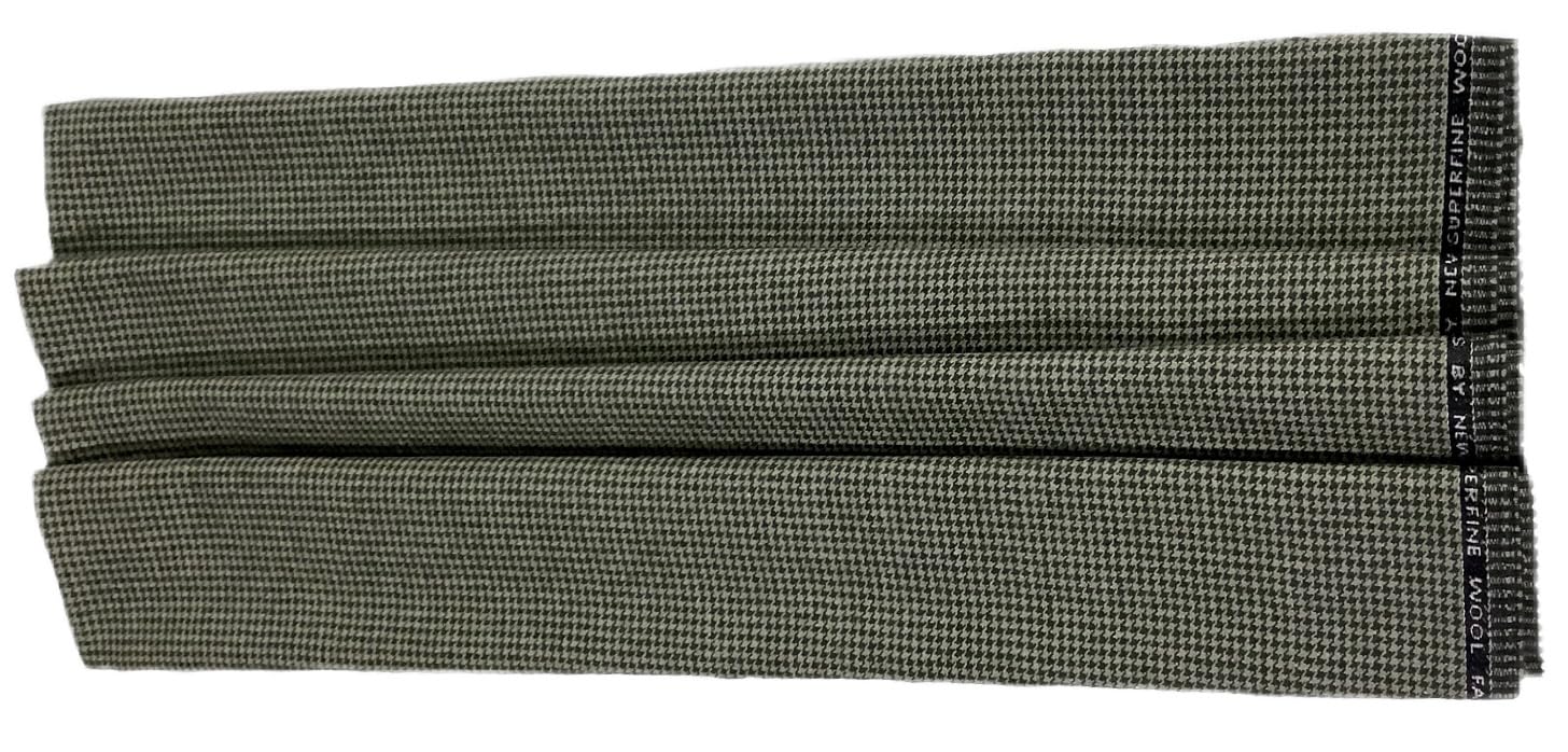 Warm Worth Merino Wool Premium Tweed Houndstooth Blazer & Jacket Fabric Unstiched