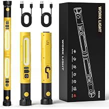 Magnetic LED Work Light 5200mAh Underhood Repair Split Portable Light | charge mobile phone,360 Rotatable , 5 Lighting Modes , Hook Design, 3000LM Work Light for Garage, Workshop, Car Inspection
