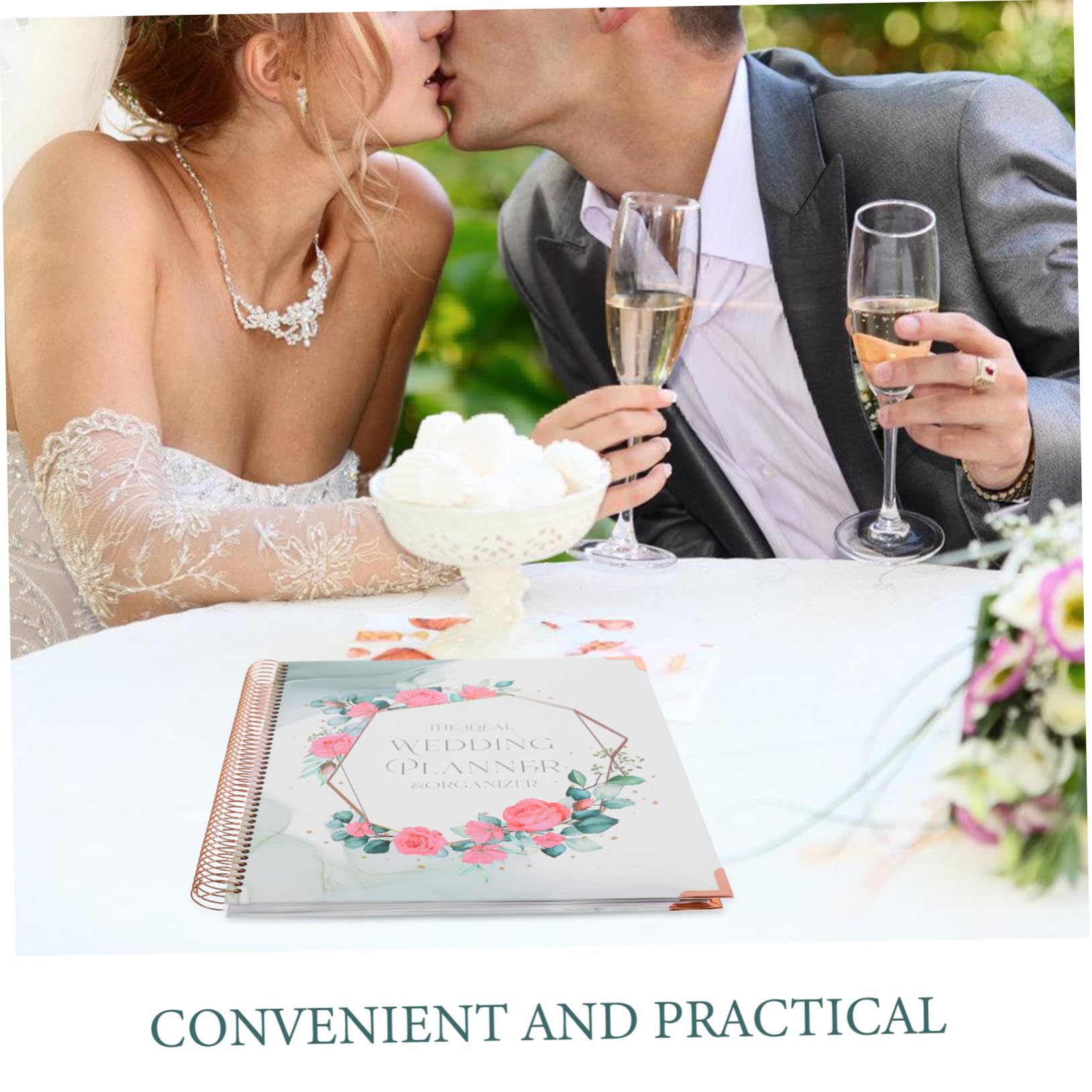 Housoutil Hochzeitsplaner Buch aus Papier mit Detailliertem Zeitplan Budgetplanung und Verlobungsbereich für Verlobung und Planung