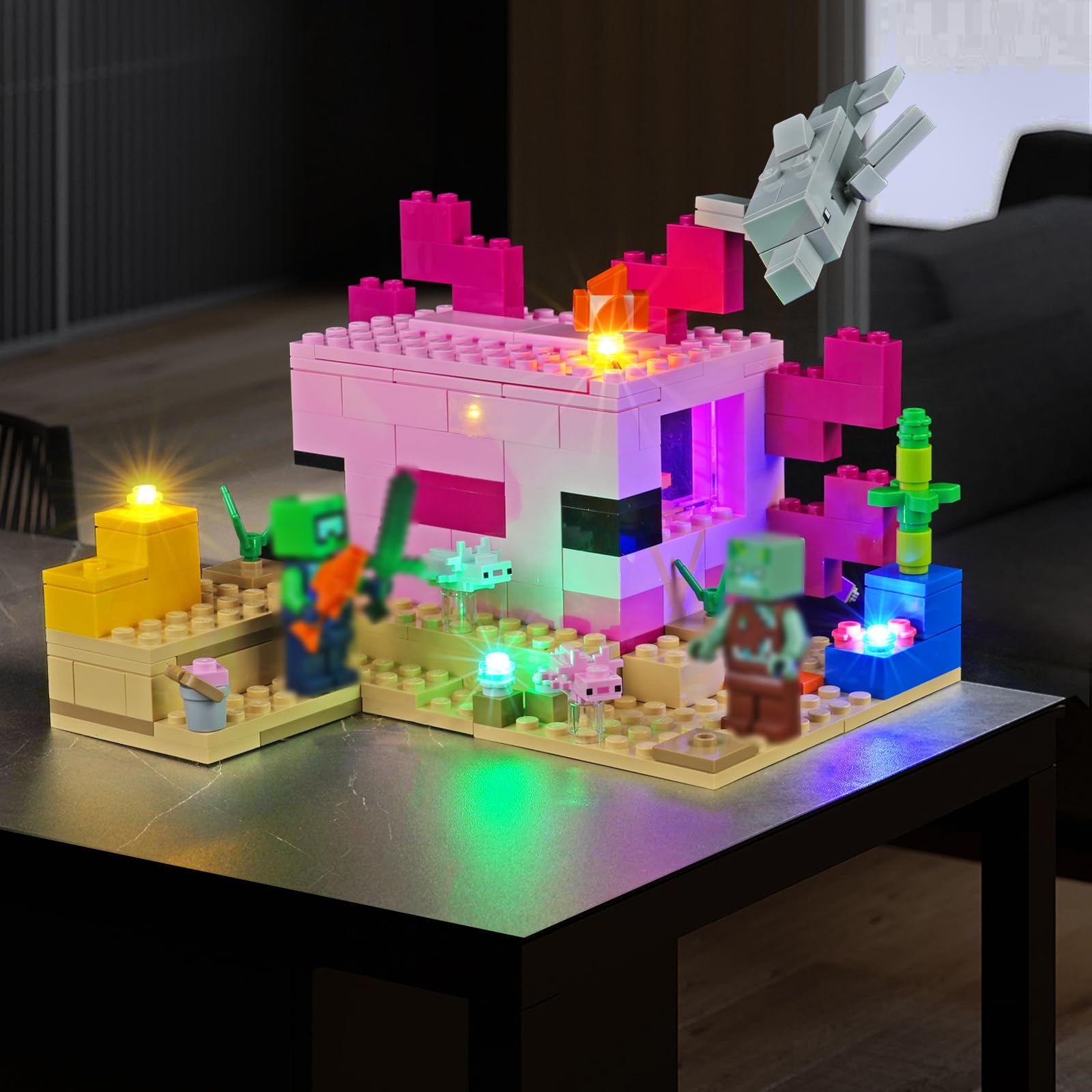 Rorliny LED Light Kit for Lego 21247 The Axolotl House Building Toy Set – Creative Light Set, Lights Only, No Model Set 4
