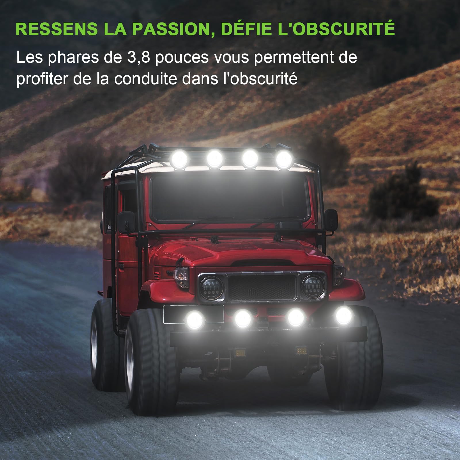 Fxlpower Phare De Travail LED 25W Super Brillant 12V/24V - IP67 Éclairage Puissant Pour Camion, Tracteur, SUV, Excavatrice Et Véhicules Tout-Terrain