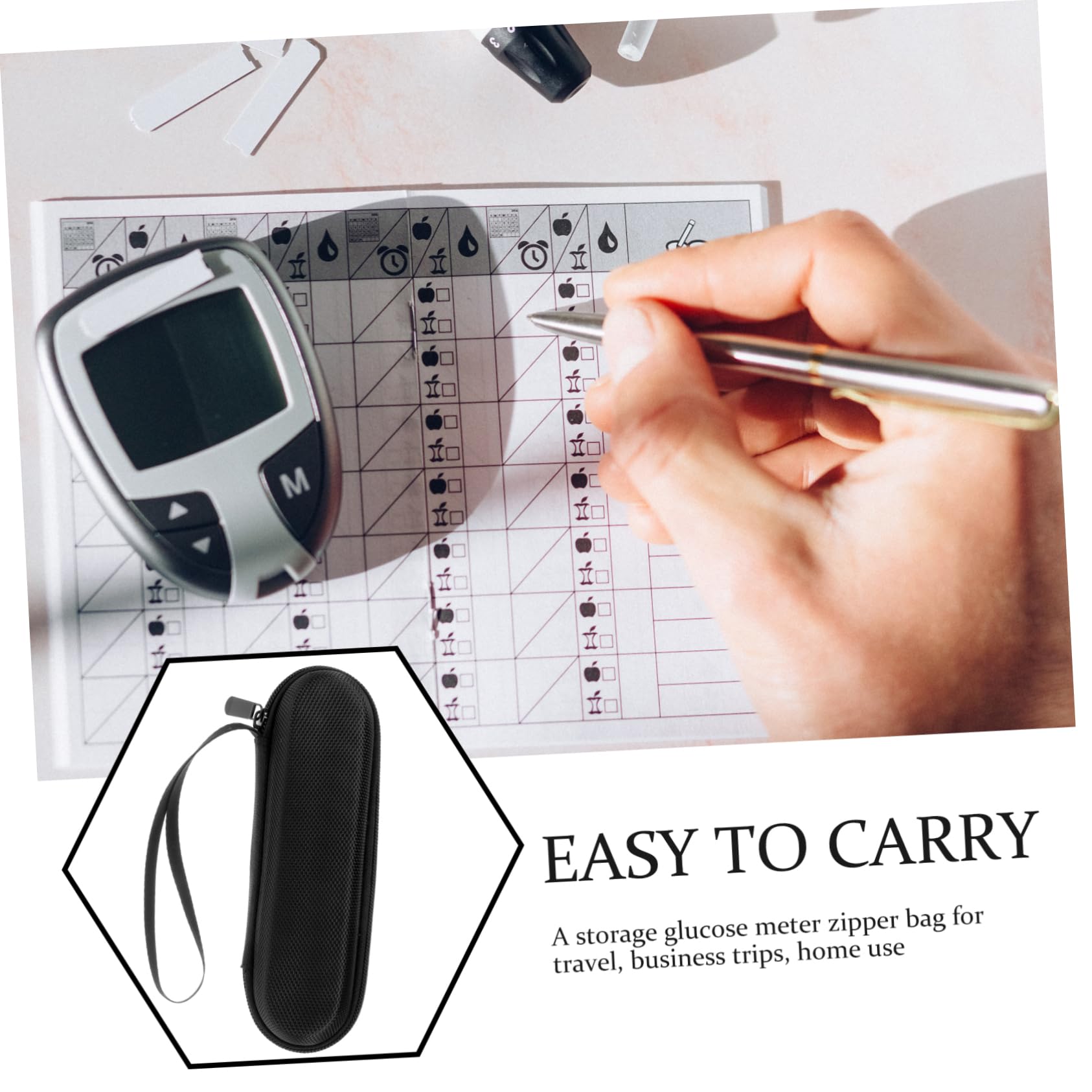 Healvian 5pezzi Custodia Protettiva Per Monitoraggio Della Organizer Per Pulsossimetro e Accessori Resistente Urti e Portatile Per e