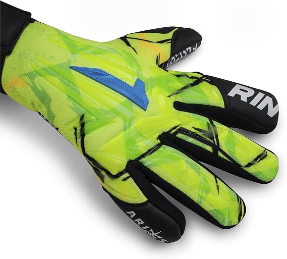 Rinat Aries-X Prime Soccer Goalkeeper Gloves Super Softy XP Latex | Negative Cut | Breathable & Flexible | Strapless Fit | Pro-Level Durability