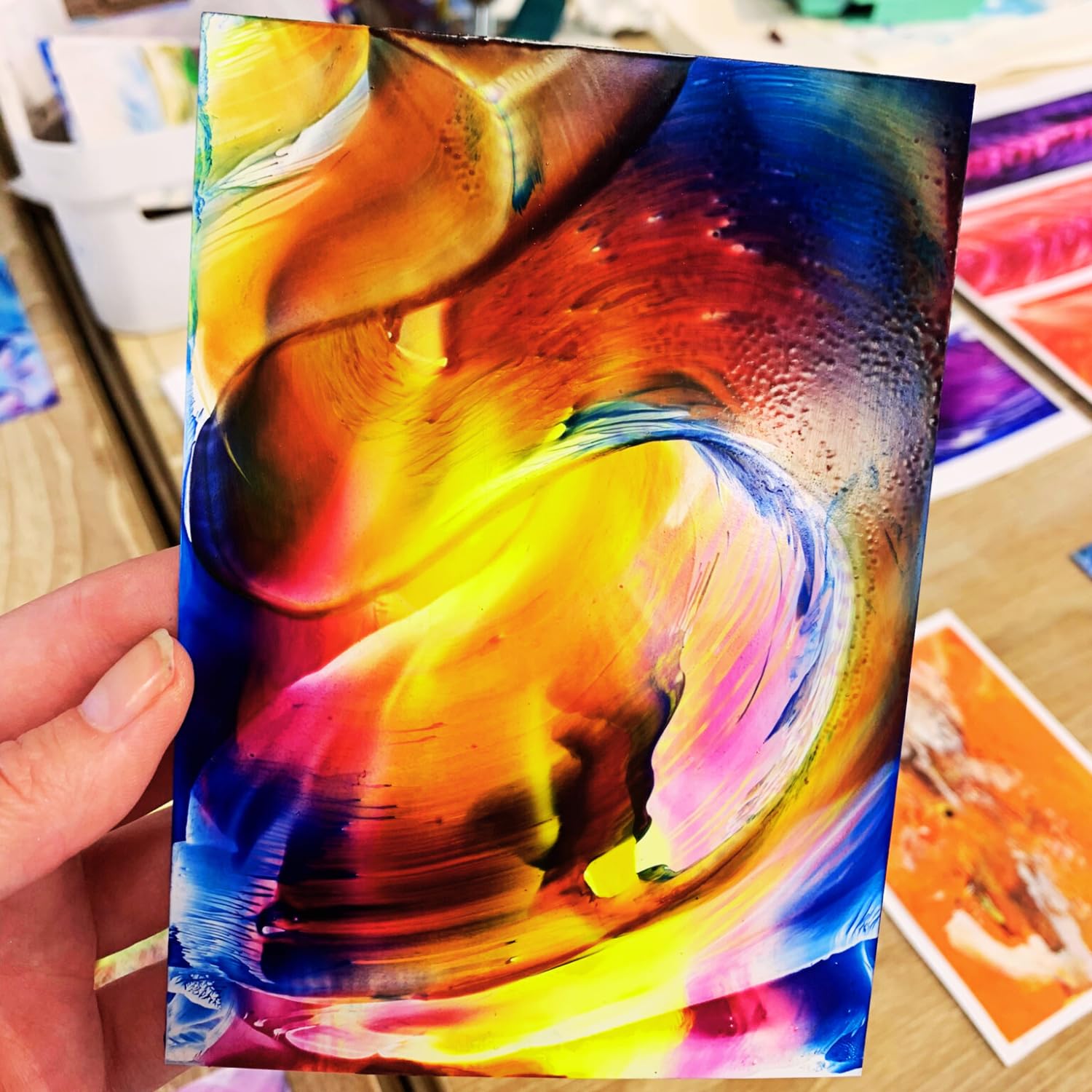 Encaustic Art The Original - Cartoncini da colorare, formato A3, 50 fogli, grande carta patinata per arte della cera, superficie da disegno bianca per pittura e pennino, alternativa alla tela, 300 g