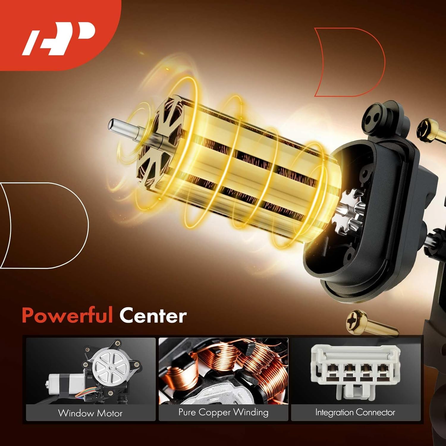 A-Premium Power Window Regulator with Motor Front Driver Side Compatible with Honda Accord 1994-1997 (Sedan Body Style Only) Front Left Driver Side