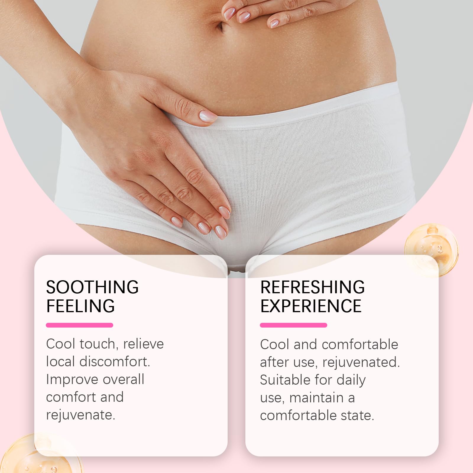 Inkontinenzcreme für Frauen, natürliche Formel, hautschützend, lindert Beschwerden, sanfte, beruhigende, leichte, nicht fettende Intimpflege für die tägliche Anwendung, kühlender (6PCS)