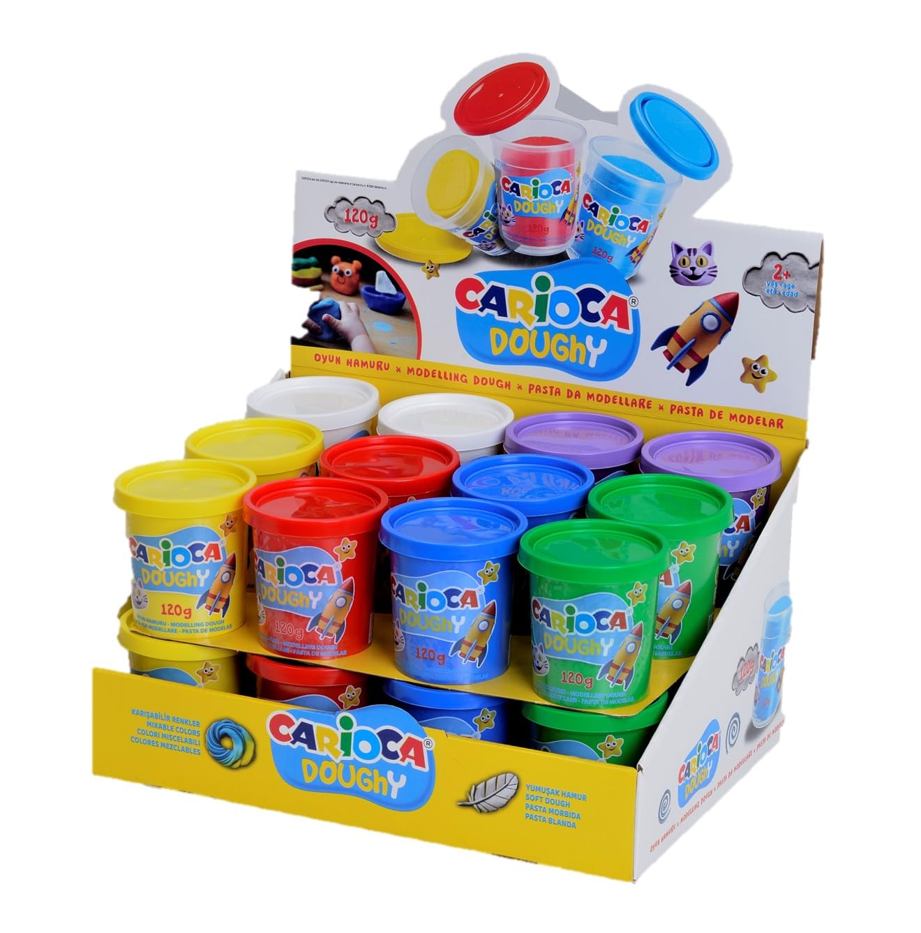 Lot de 24 Pâtes à Modeler Souples Carioca - Créativité pour Enfants
