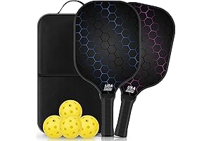 Pickleball Paddles Set of 2: USAPA-Approved T300 Carbon Fiber Rackets for Indoor/Outdoor Play