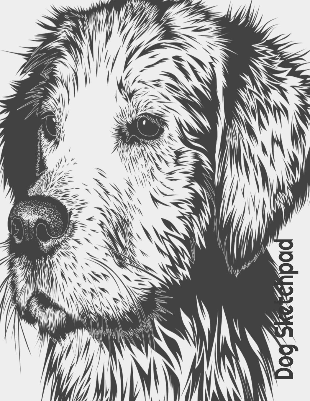 Dog Sketchpad: Dogs and Puppies Sketch Notebook, 100 8.5 x 11 blank pages for doodling, drawing, sketching