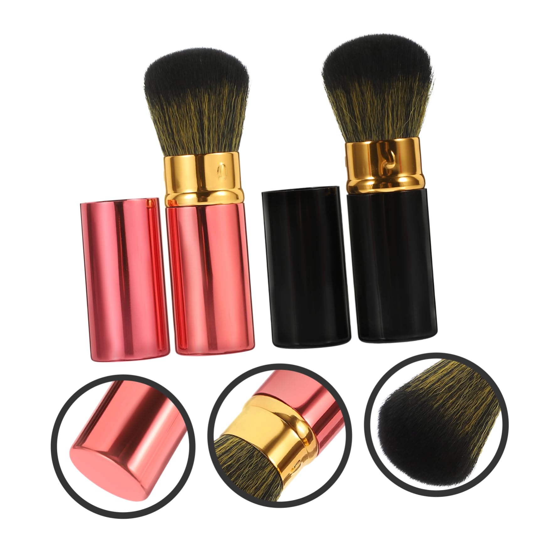HAPINARY Blush Brush for Cheeks 2 Pcs Women's Makeup Powder Brush Highlighter Brush Portable and Lightweight Nose Shadow Brush Precision Application
