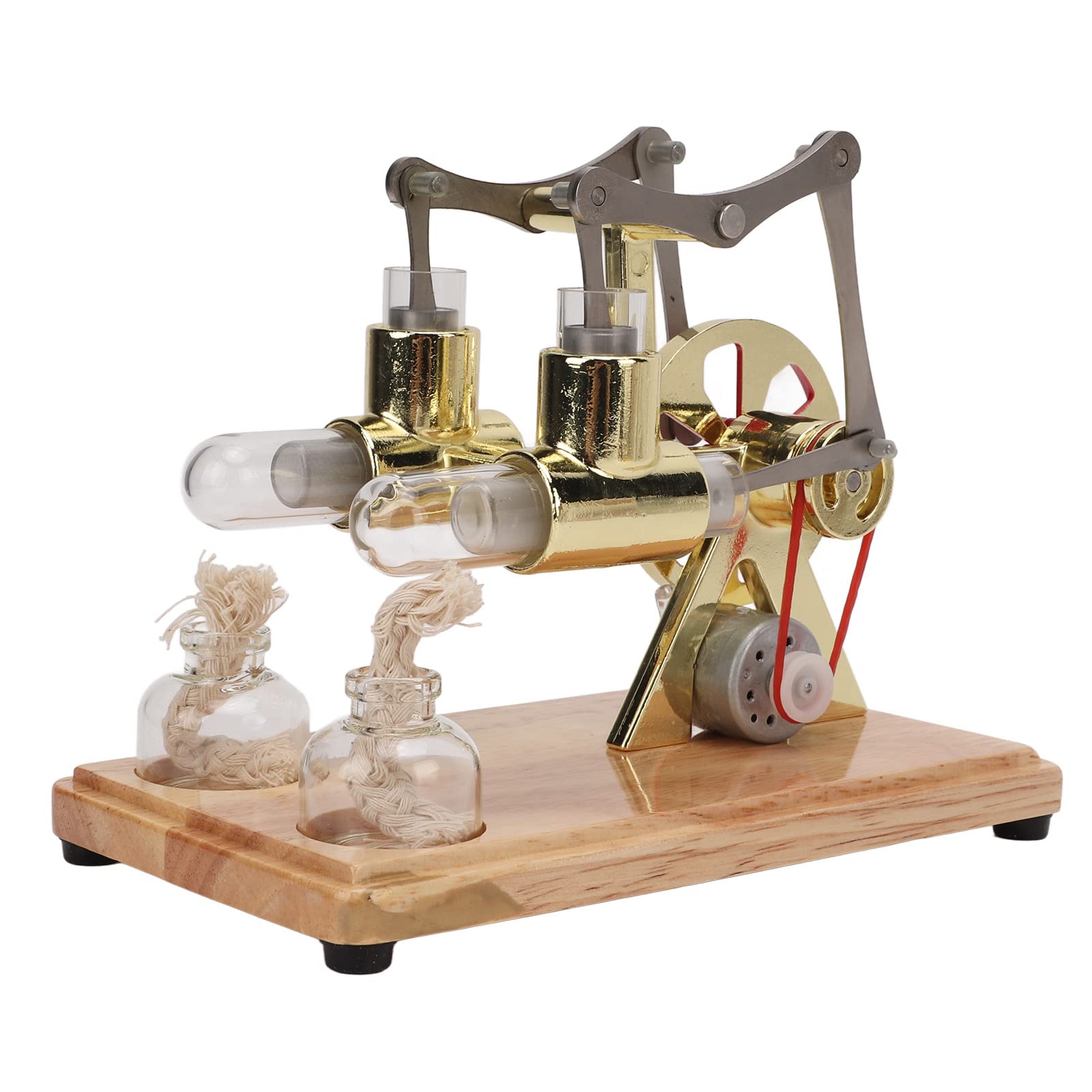 VGEBY Modello Fisico Kit Modello Motorio Stirling con Tubo di Vetro, Bassi Costi Operativi per L'apprendimento Automatico Fisico, Specchio di Zinclegazione dei Genitori