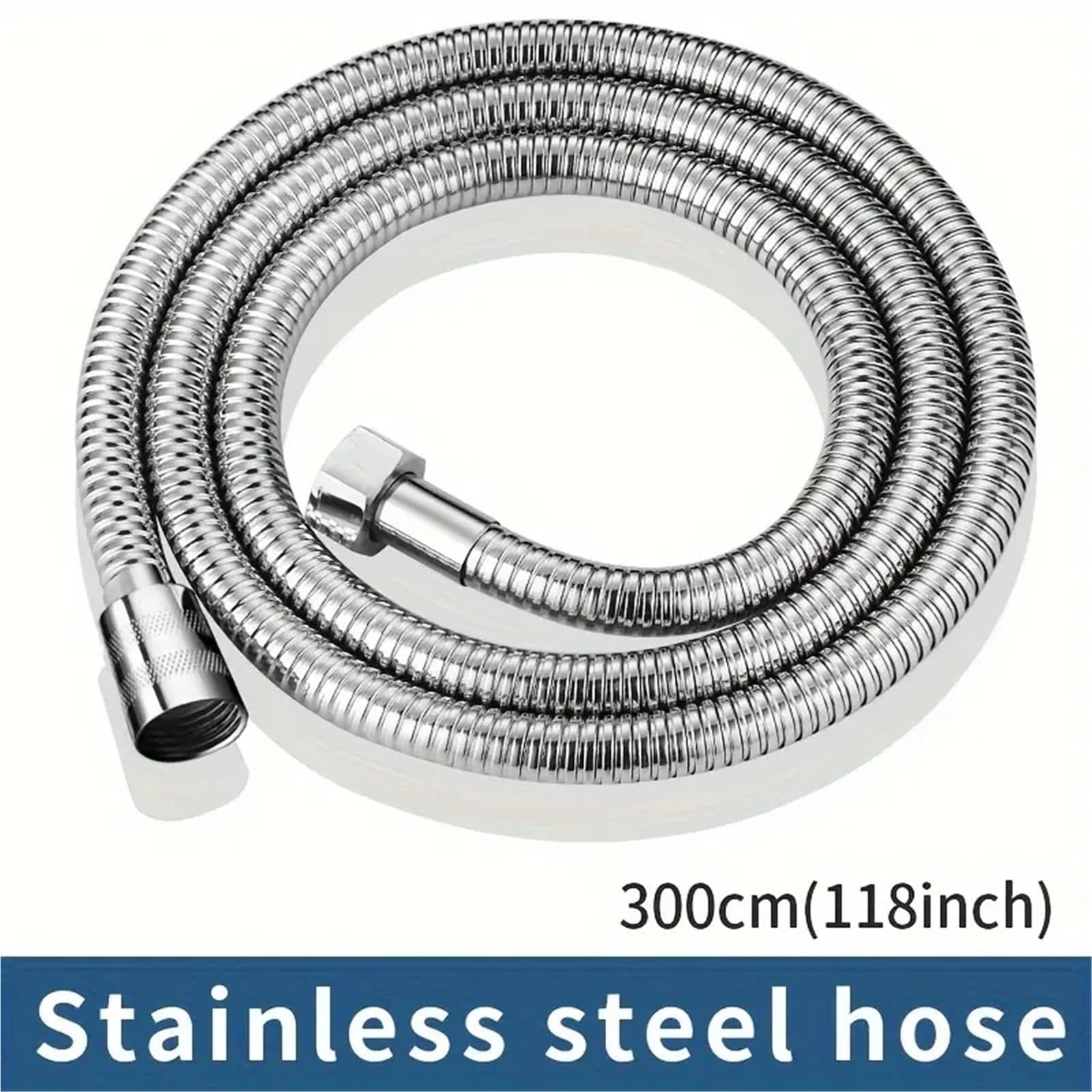 Manguera Ducha Manguera for Ducha de baño, Tubo Flexible de Acero Inoxidable, Cabezal de Ducha, fontanería for Accesorios de baño(3.0 M)