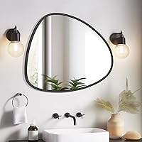 Vista 32 de WallBeyond Espejo asimétrico, espejo de pared irregular, espejos de pared decorativos para dormitorio, sala de estar, entrada, pasillo, espejo