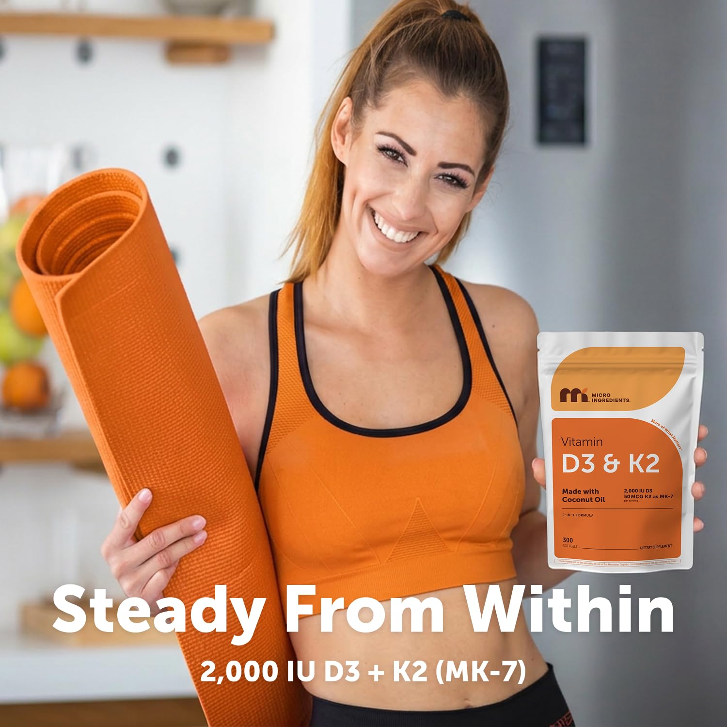 Amazon.com: Micro Ingredients Vitamin D3 2,000 IU + K2 MK-7 50 mcg