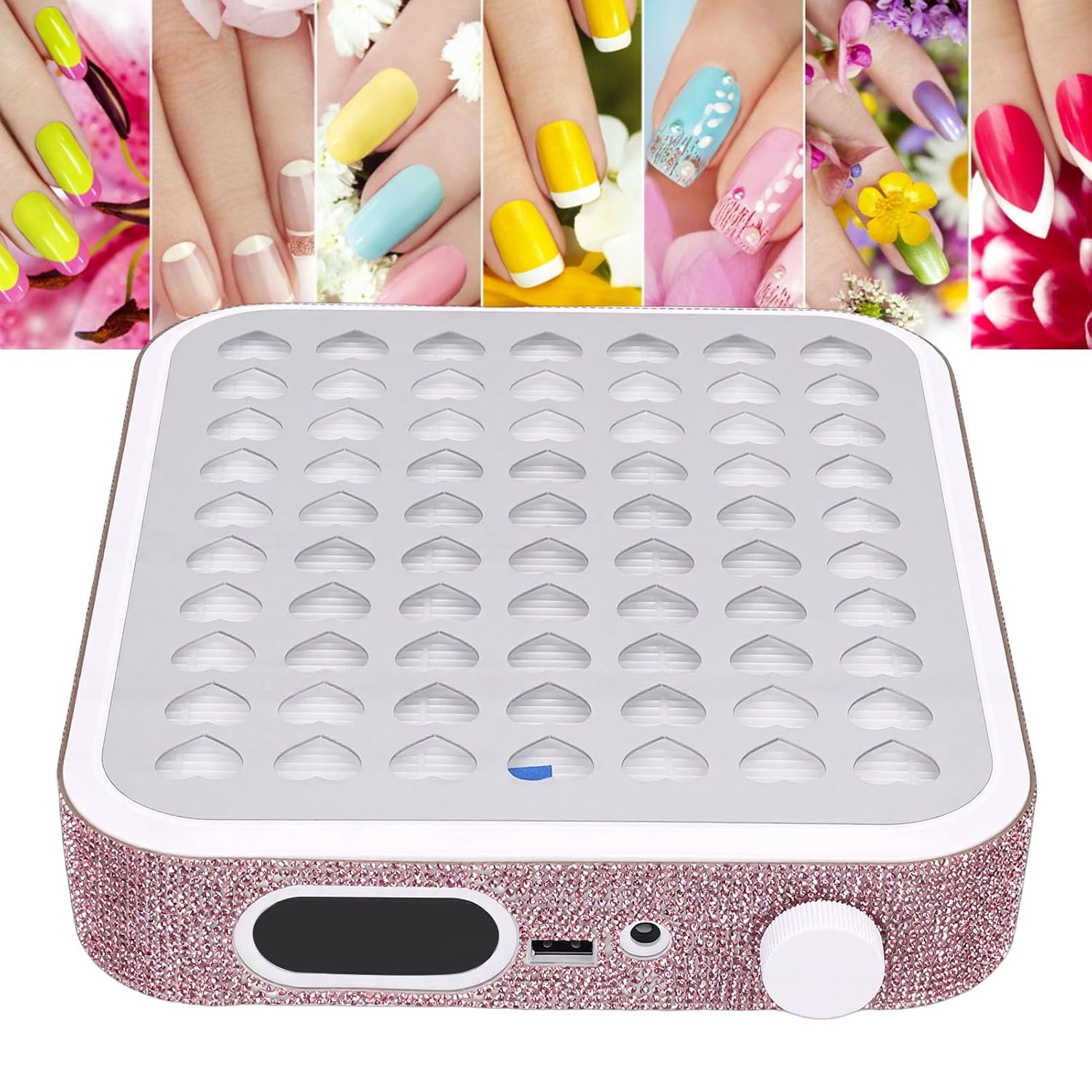 BRRNOO Nail Dust Collector Professional Dust Collector Nail Tech Cordless Rechargeable with Adjustable Speed and 2600mAh Battery for Acrylic Gel Polish Manicure Pedicure at Salon Home (US Plug)