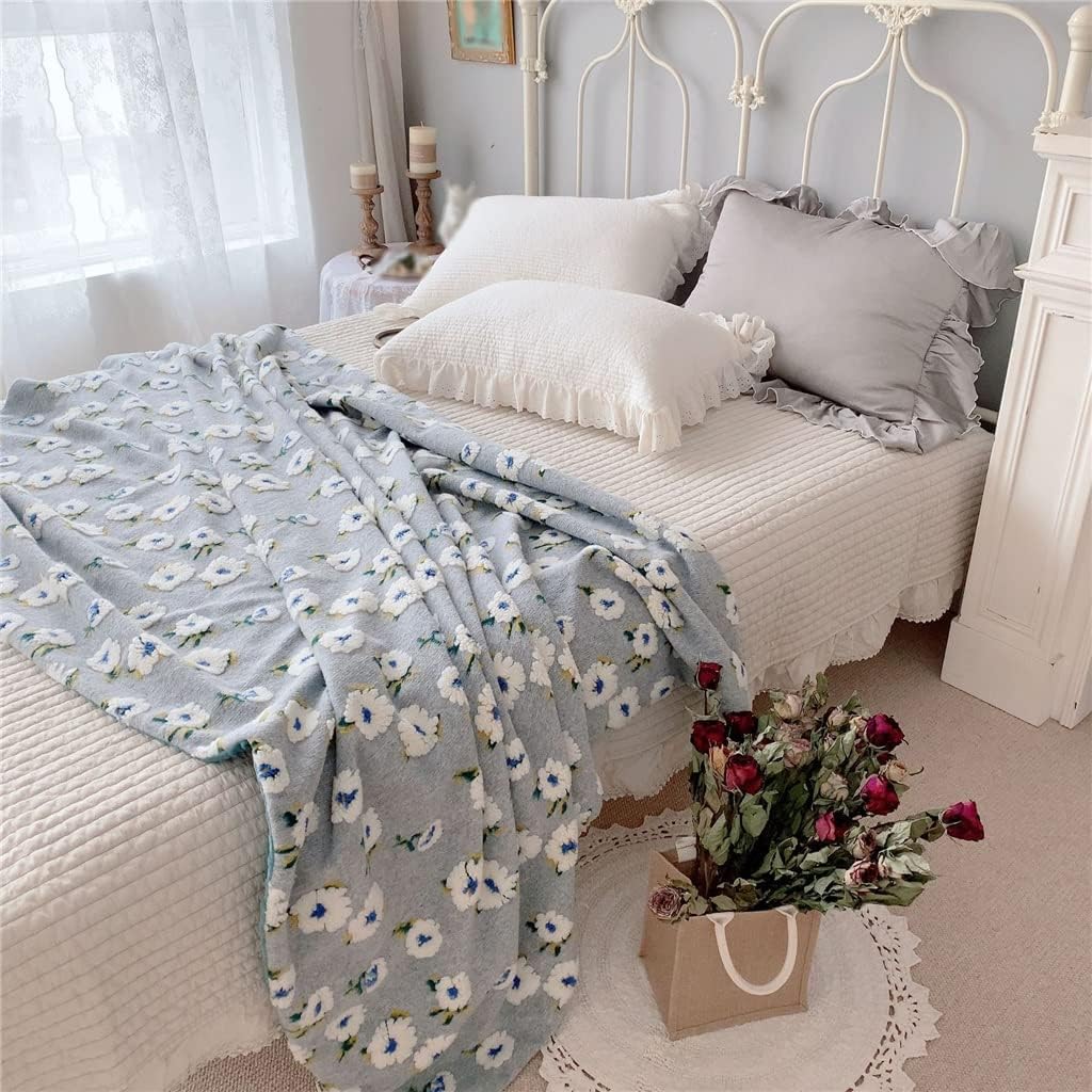 Doudou Fleece Blanket Cashmere Thickened Retro Comforter Sofa Cover Office Lunch