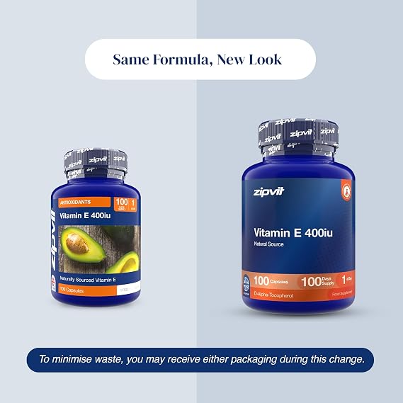 Zipvit Vitamin E 400iu - 100 Softgel Capsules - Most Active Form