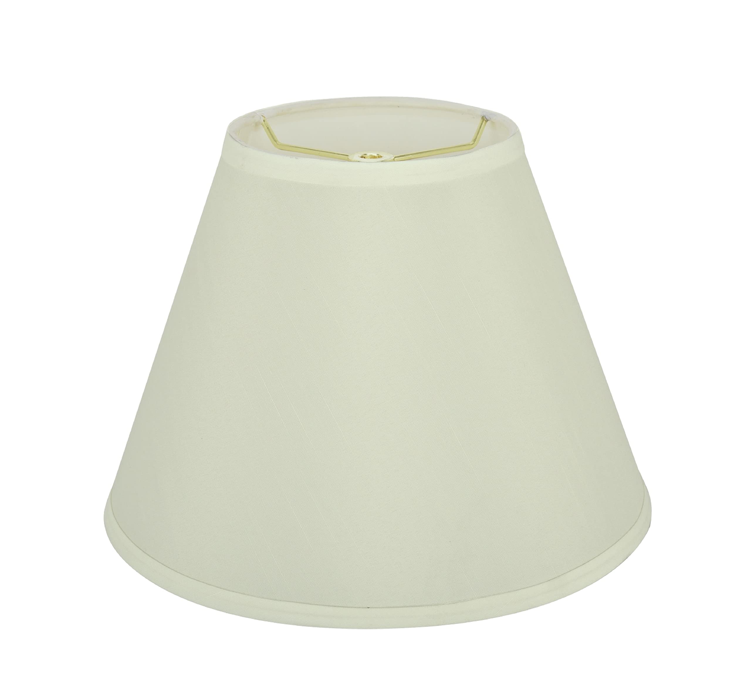 Photo 1 of Aspen Creative 32195A Transitional Empire Shape Spider Construction Lamp Shade, Ivory, 6" Top x 12" Bottom x 9" Slant Height