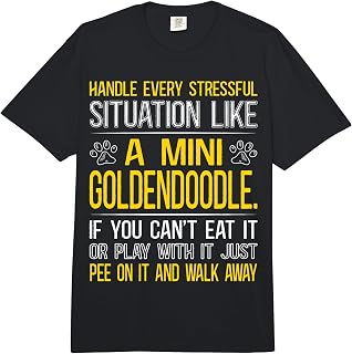 Mini Goldendoodle Travel Pet Puppies Mini Golden Doodle Comfort Colors Adult Heavyweight T-Shirt