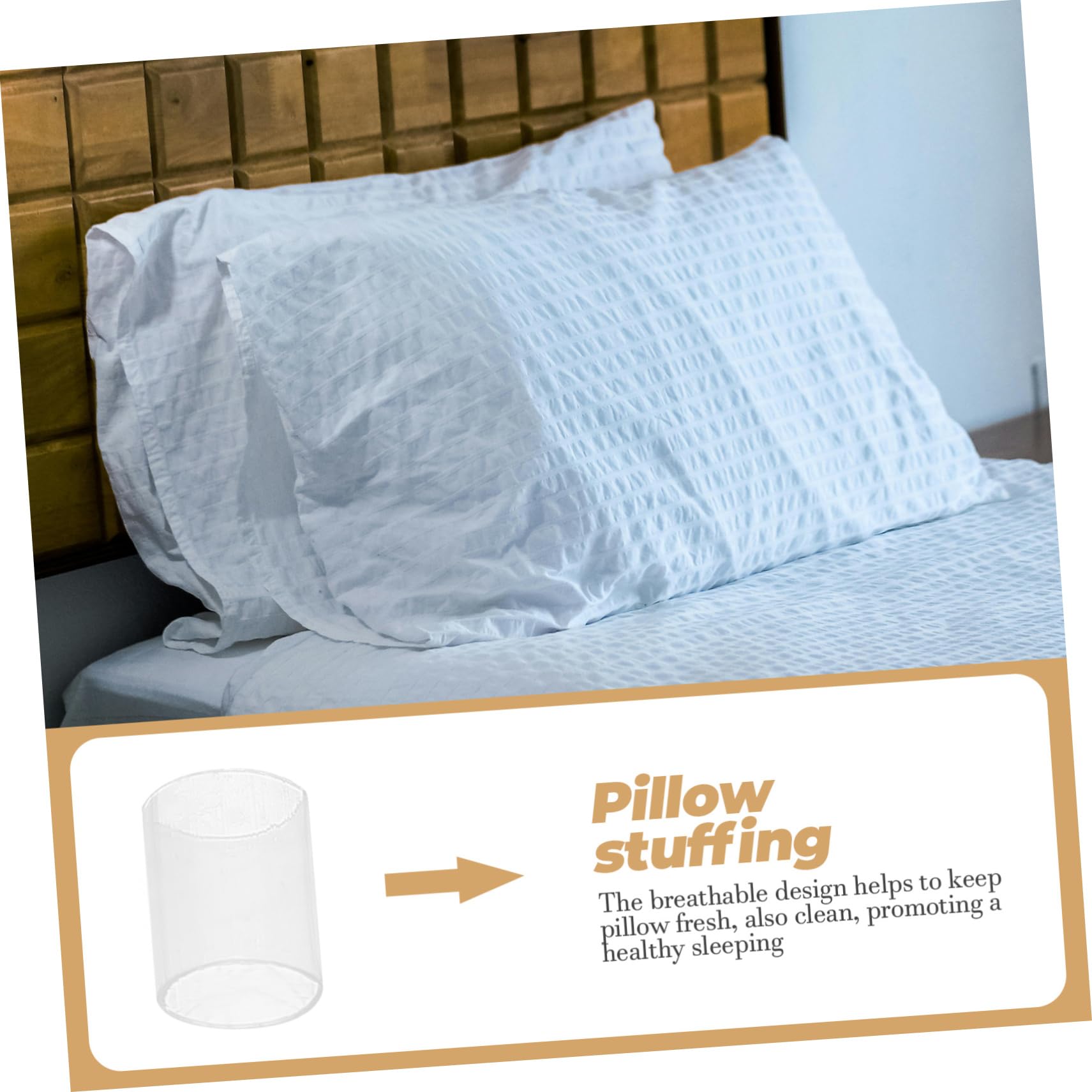 Cabilock Relleno De Almohadas Tubo De PE Transparente 6x8 Mm 1 Kg Material Elástico Ajustable para Soporte Cervical Uso Portátil para Almohadas