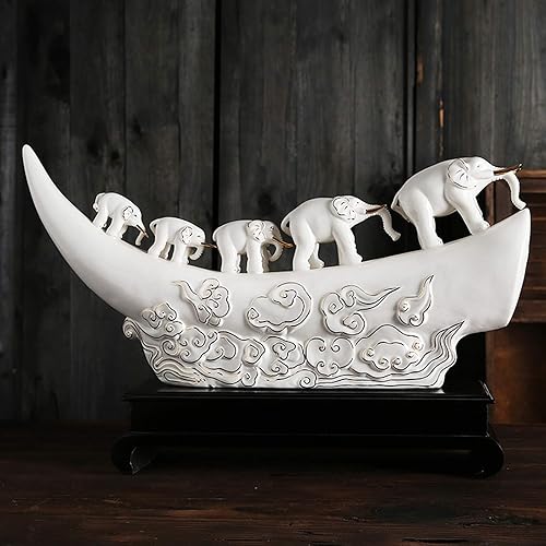 Miniatura 5 de Figuritas, estatuas de Feng Shui, figura de elefante de la suerte, decoración del hogar, regalo de inauguración de la casa, estatua de elefante,