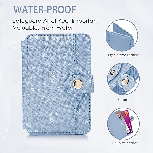 Miniatura 7 de M-Plateau Cartera para hombre, delgada para la parte posterior del teléfono, soporte adhesivo 3M para tarjetas de crédito para iPhone 14 Pro Max y