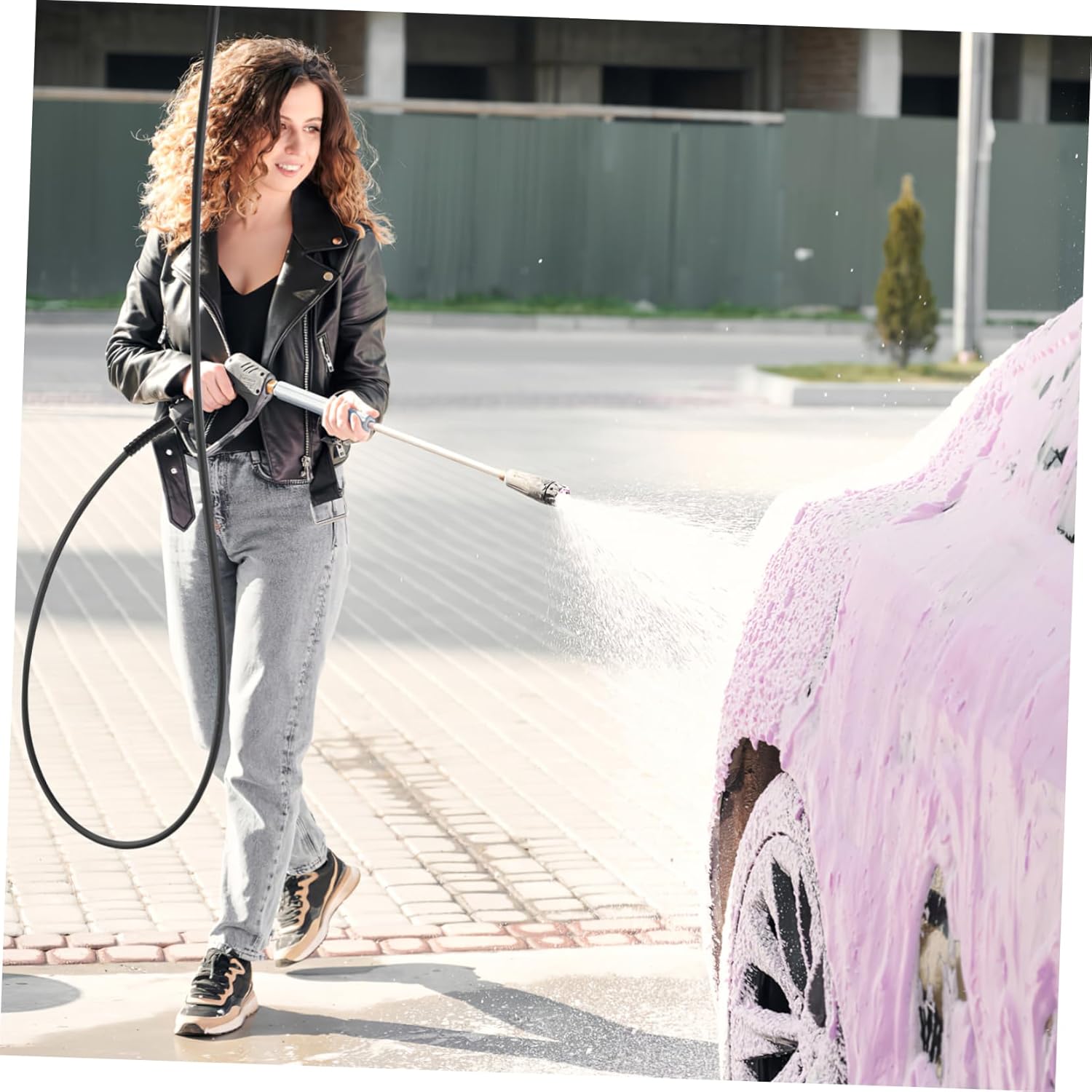 Garneck 10m High-pressure Washer Replacement Extension Hose Compatible Series Flexible Hose for Car Washing and Power Washing