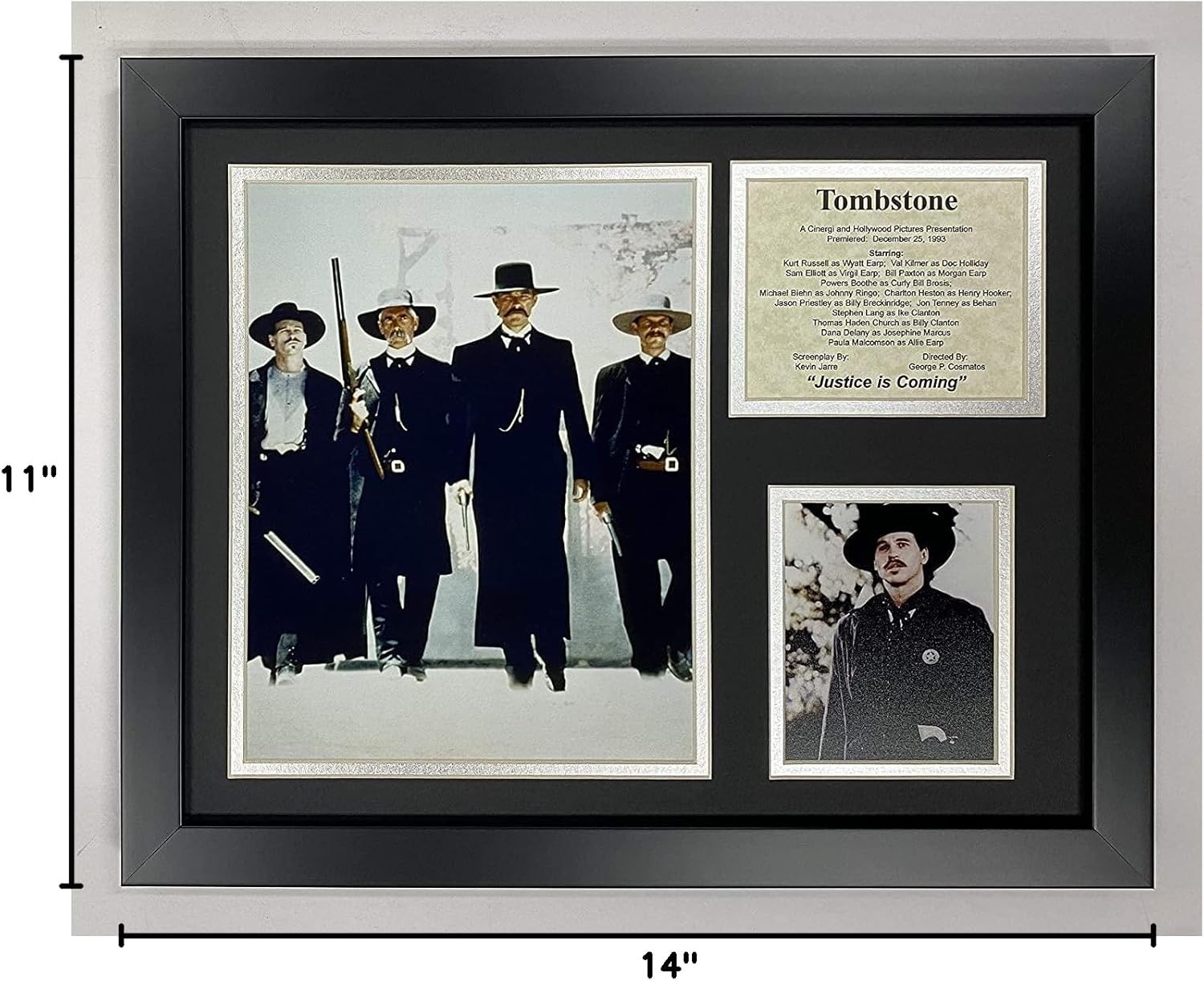 Legends Never Die Tombstone II Movie Poster Collectible | Framed Photo Collage Wall Art Decor, 11x14-Inch, (16318U)