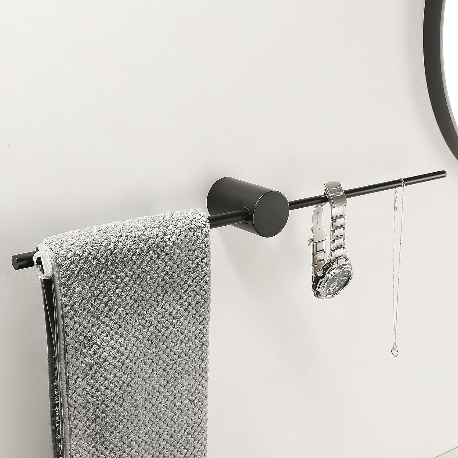 HAIYUNDA Adjustable Bath Towel Bar Single Bars Towel Rack