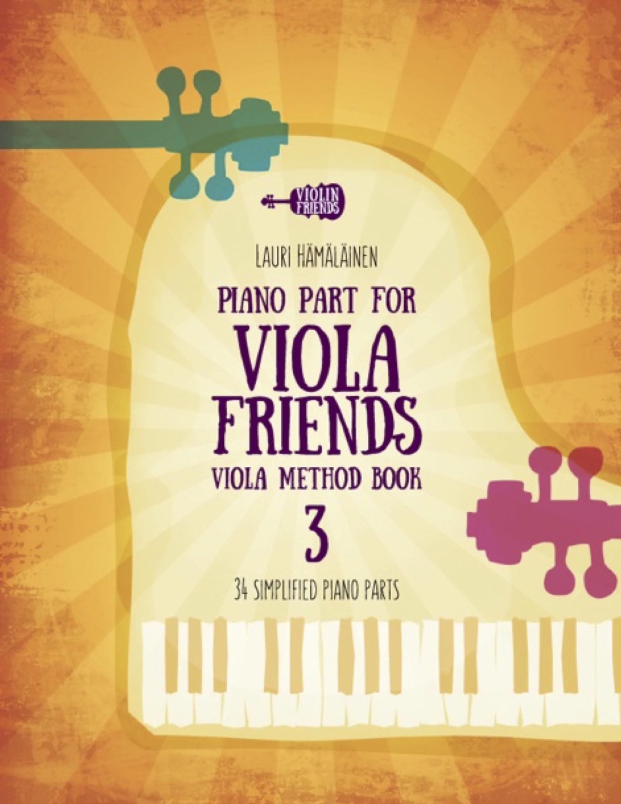 Aide pour cours d'alto avec accompagnement piano Viola Friends Book 3 morceaux faciles