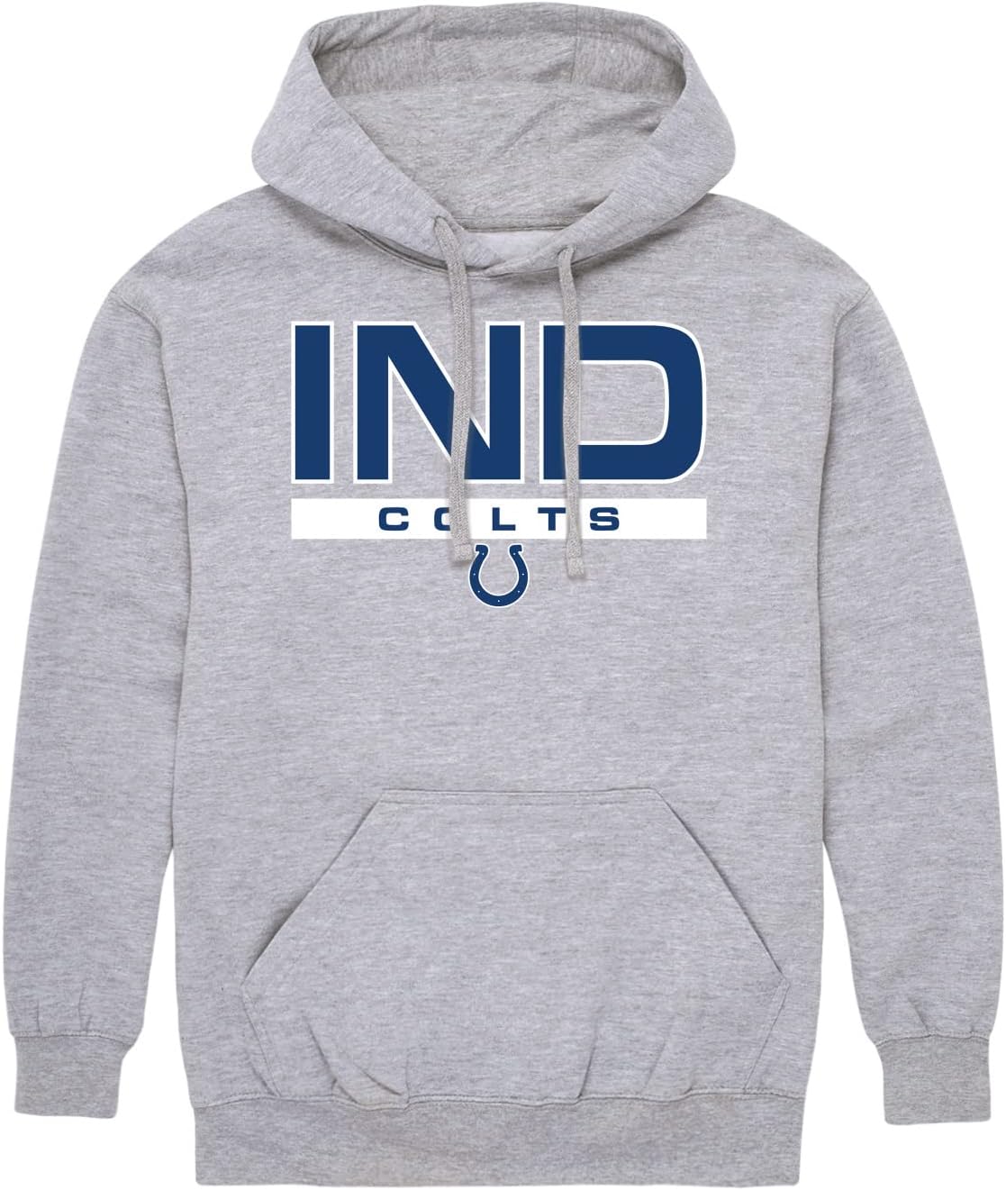 Hybrid Sports NFL - Indianapolis Colts - City Block - Men's and Women's Pullover Hooded Fleece Sweatshirt - Size Medium - Indianapolis Colts - Athletic Heather