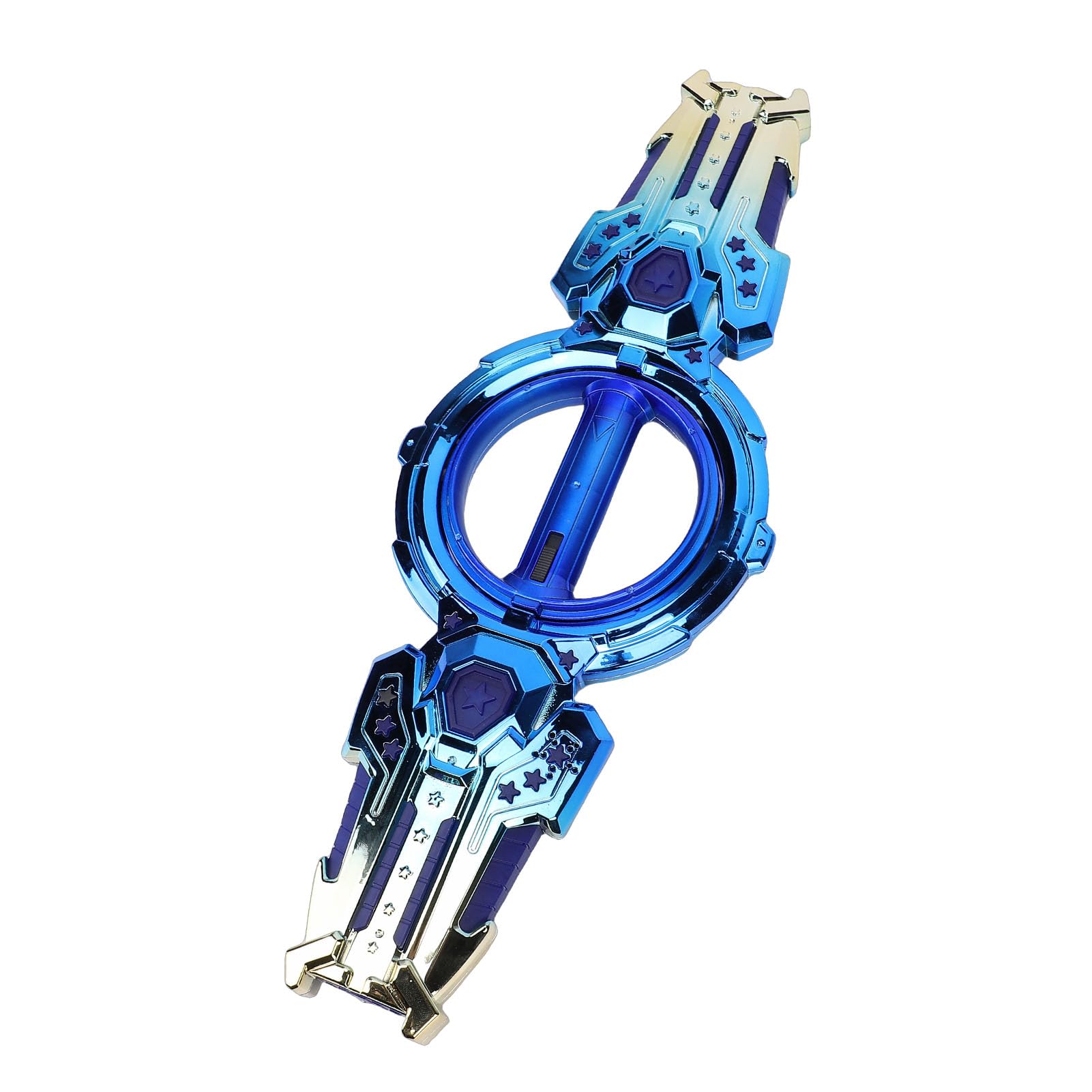 Topiky Sciabola Illuminata per Bambini, Spada Giocattolo Retrattile a Doppia estremità, Spada Illuminata con più Stili di Illuminazione, Sciabola Rotante Estensibile per Cosplay, Feste, Regali (Blue)