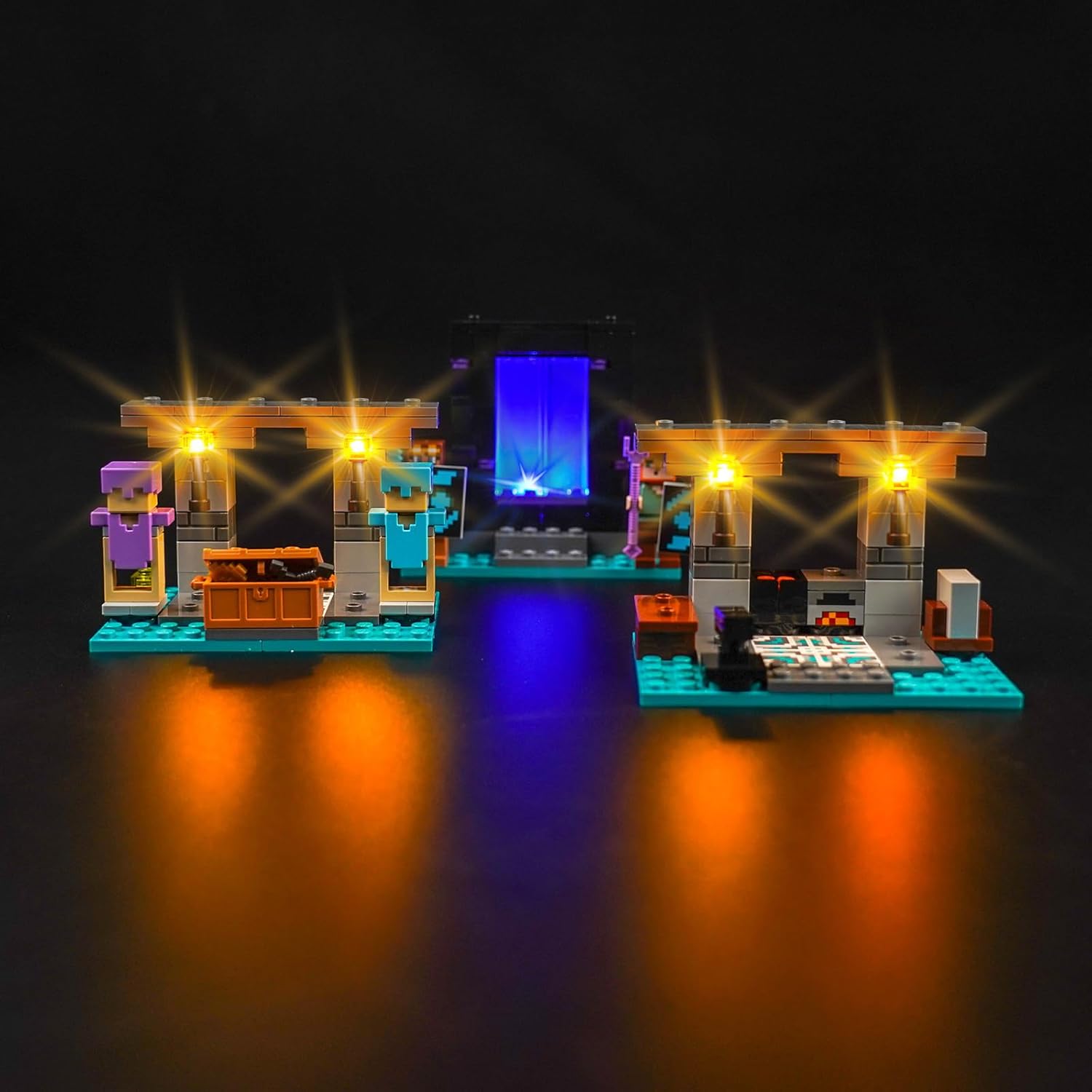 VONADO LED Light Kit Compatible with Lego Minecraft The Armory 21252 (Lights Only, No Models) Creative Lighting Set Accessories Compatible with 21252 Minecraft Building Set