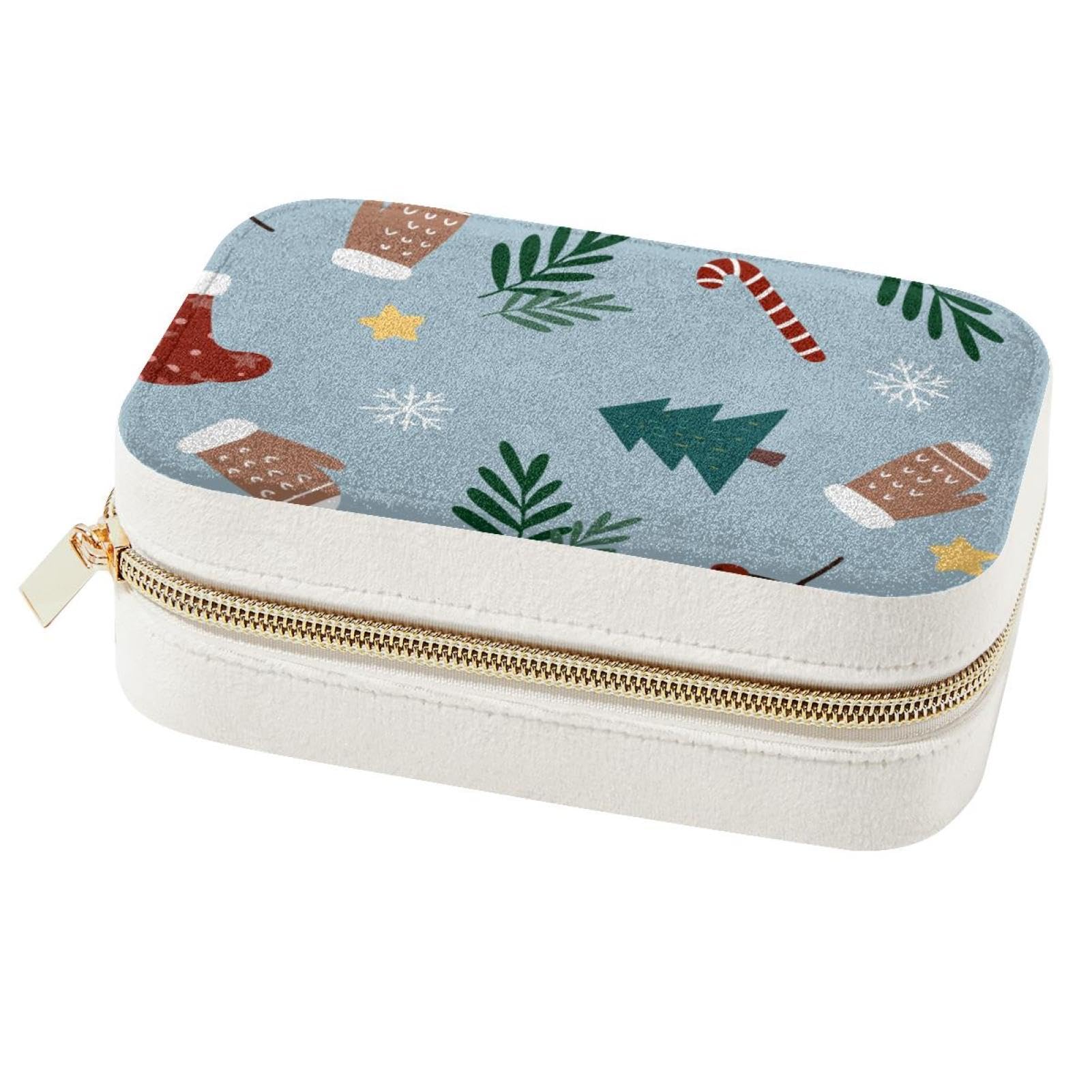 Boîte à bijoux de voyage Merry Christmas : cadeau idéal demoiselle d'honneur et fêtes