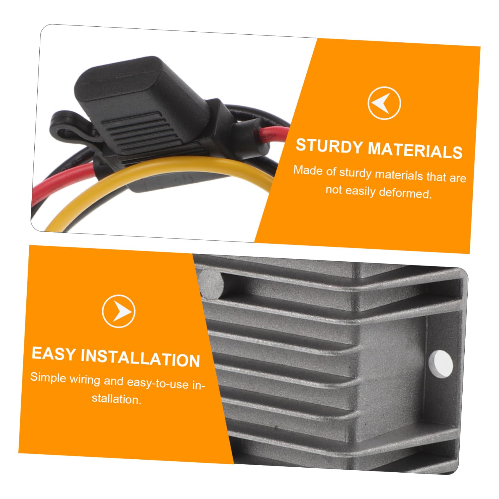 FOMIYES Trasformatore Step-down Dc-dc Regolatore Tensione Per Golf Auto Convertitore Con Fusibile e Terminali Per Applicazioni Multiple e Protezione