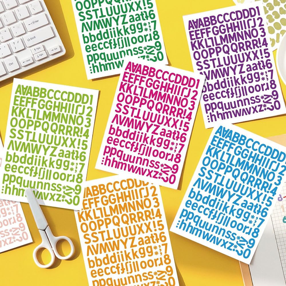 Amazon.co.jp: アルファベット シール 数字シール 大文字 ステッカー メールボックス用メールボックスナンバーステッカー  ネームプレート/日記 手帳素材/キッチン/ドア/ロッカー/アドレス/DIY 装飾用 ラベルシール (A(6色 6枚セット)) : おもちゃ
