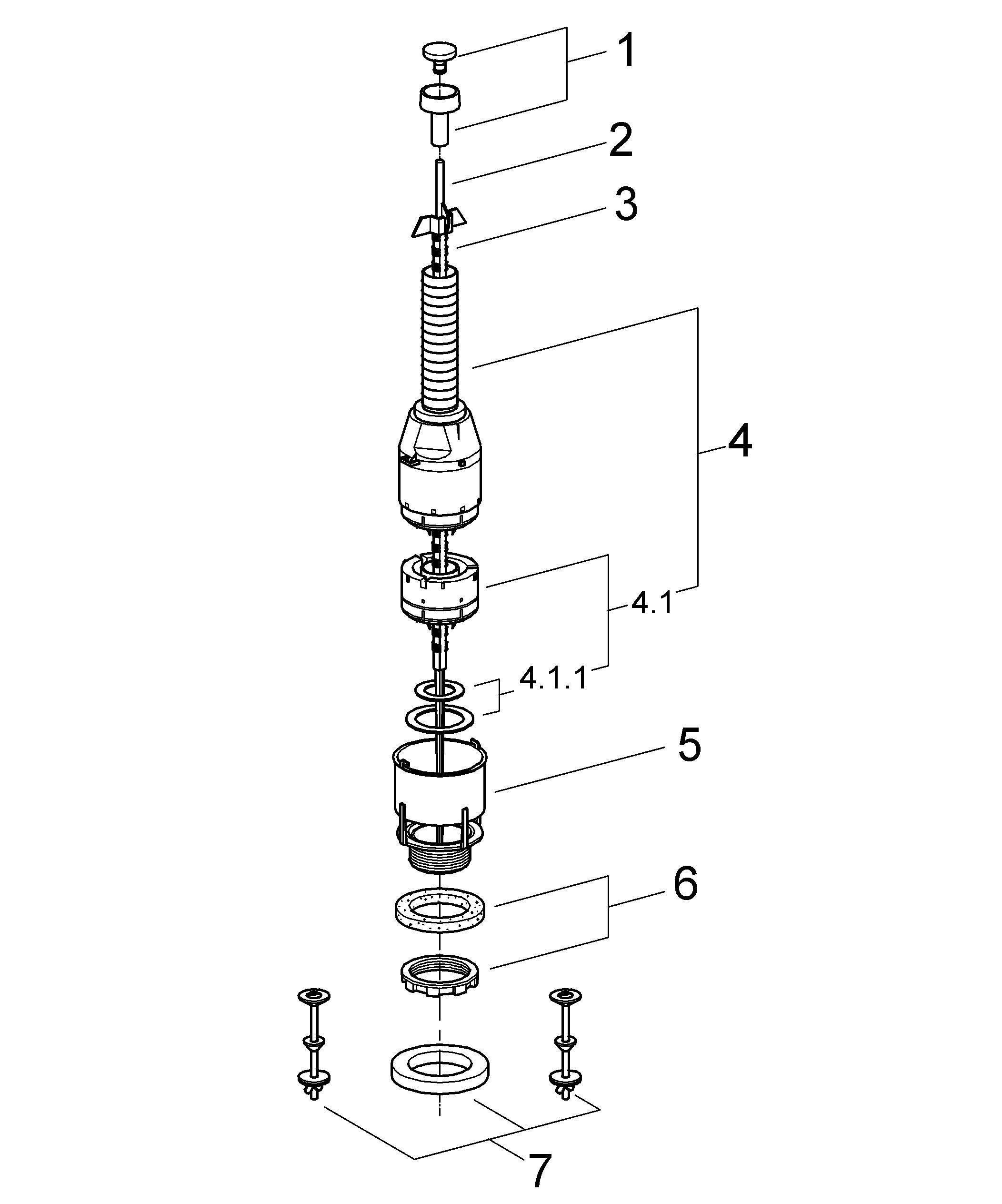 Grohe - Servo-Valvula De Descarga tanque bajo Ref. 37088PI0